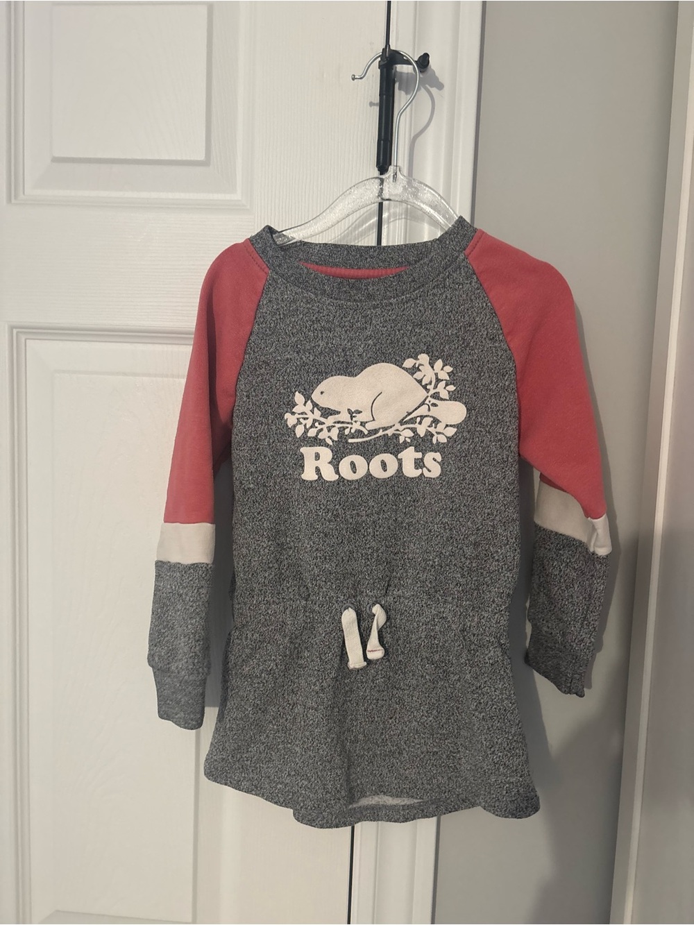 Roots Girls' Grey & Red Long-Sleeve tunic 4T
